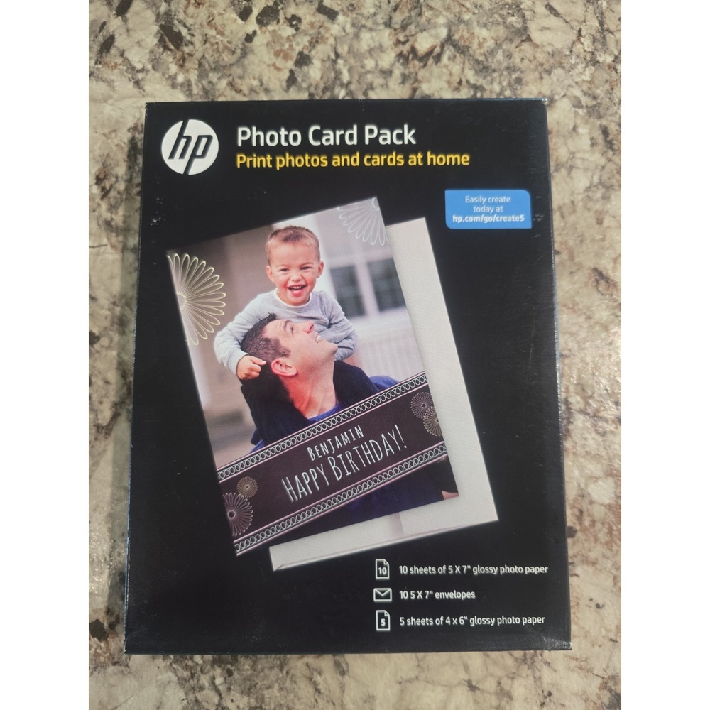 HP Photo Card Pack for Inkjet Printer Make Photos Cards Birthday Invitations NEW